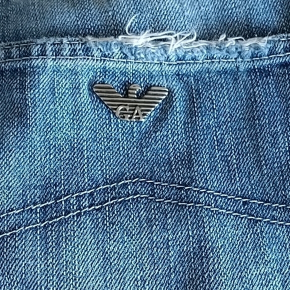 AJ/Armani Distressed Bootcut Jeans sz 32 - Picture 8 of 13